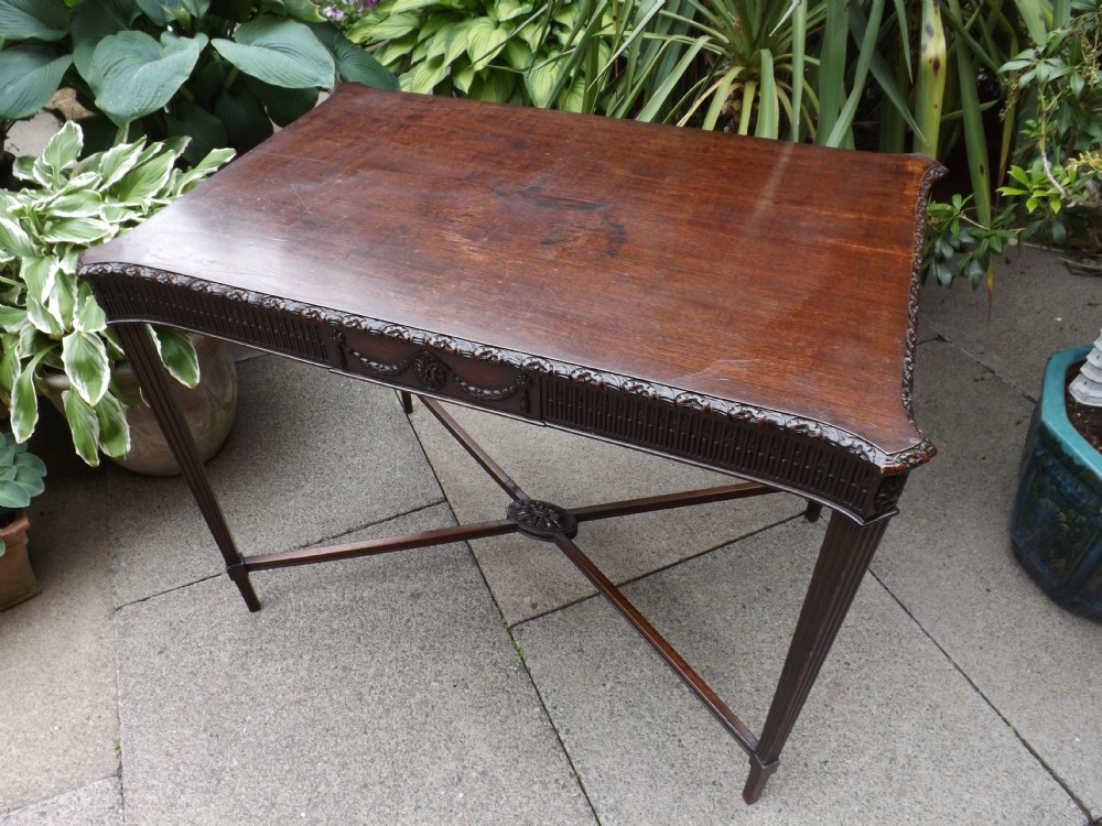Late C19th Adam-revival mahogany 'silver' or centre table .