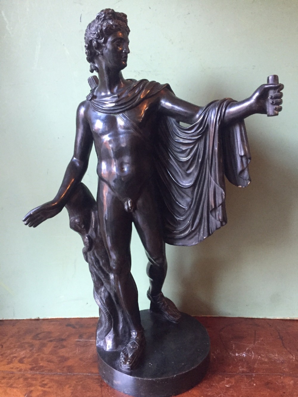 Early C20th Italian cast bronze 'Grand Tour' souvenir sculpture , after the antique, 