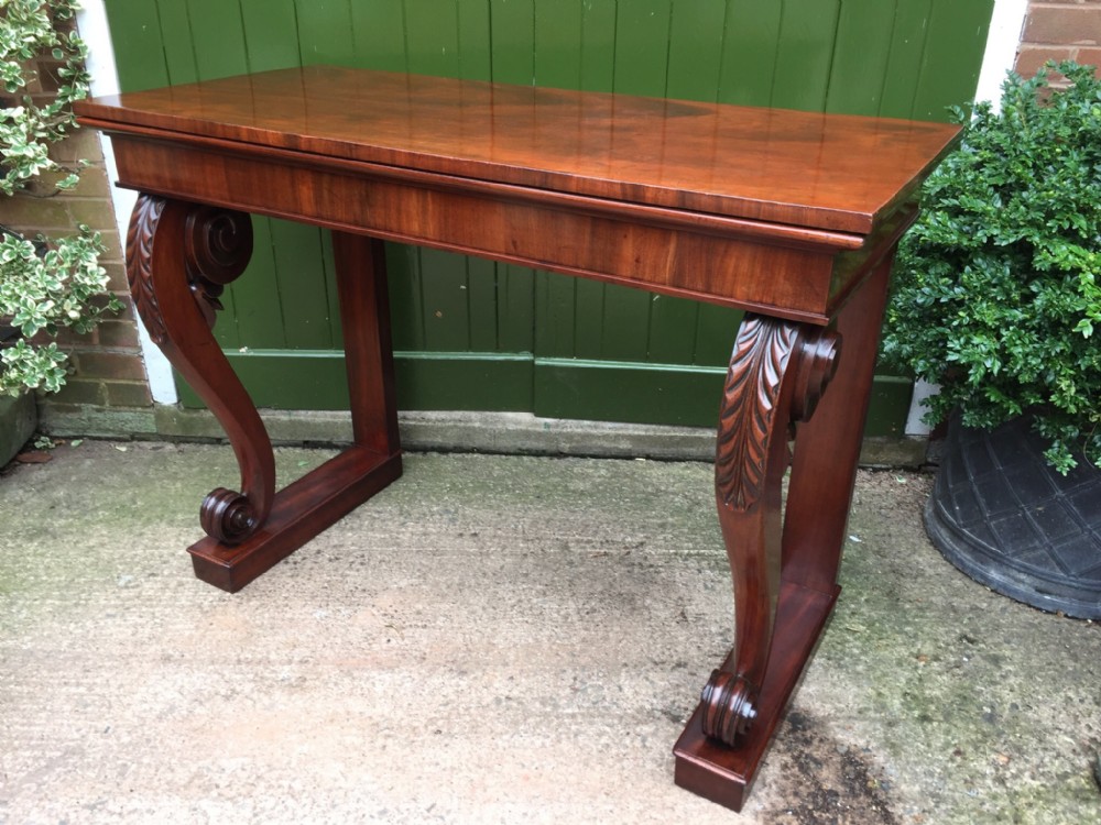 Early C19th Regency period mahogany console or hall table. 