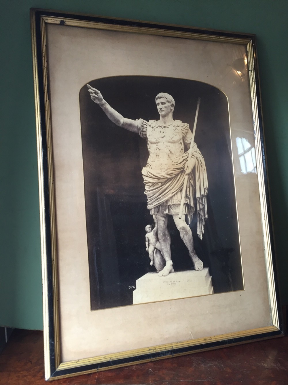 Early C20th framed black and white photograph of  'Grand Tour' interest , 