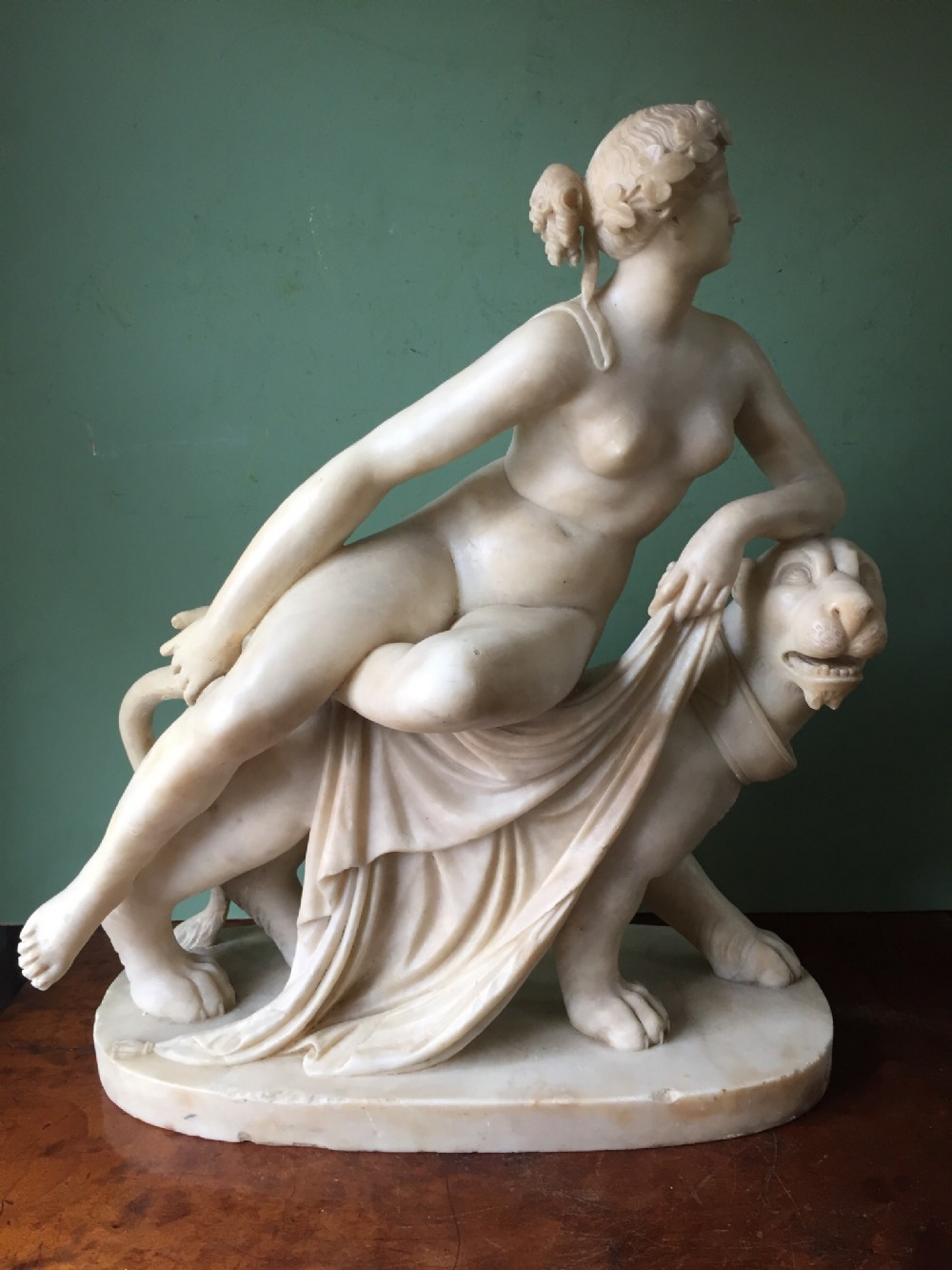 C19th Italian carved alabaster sculpture 