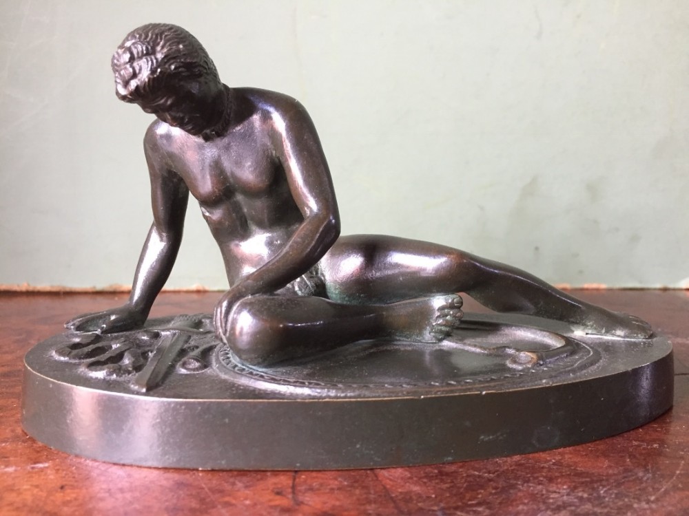 Late C19th 'Grand Tour' souvenir bronze reduction , after the antique , of 