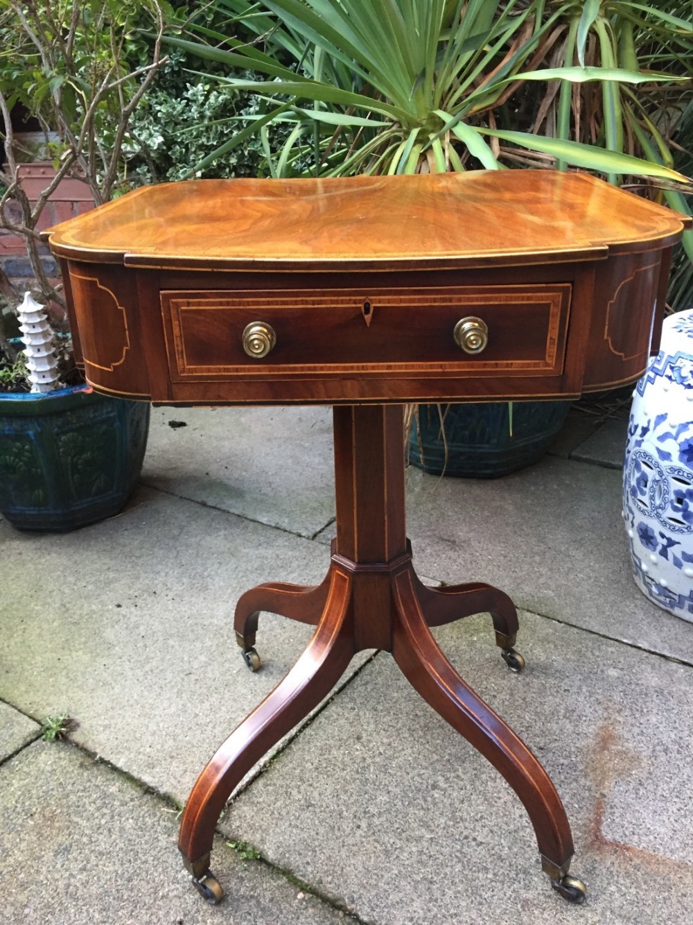 Fine late C18th George III Sheraton period mahogany centre or 'drum' table of rare design.