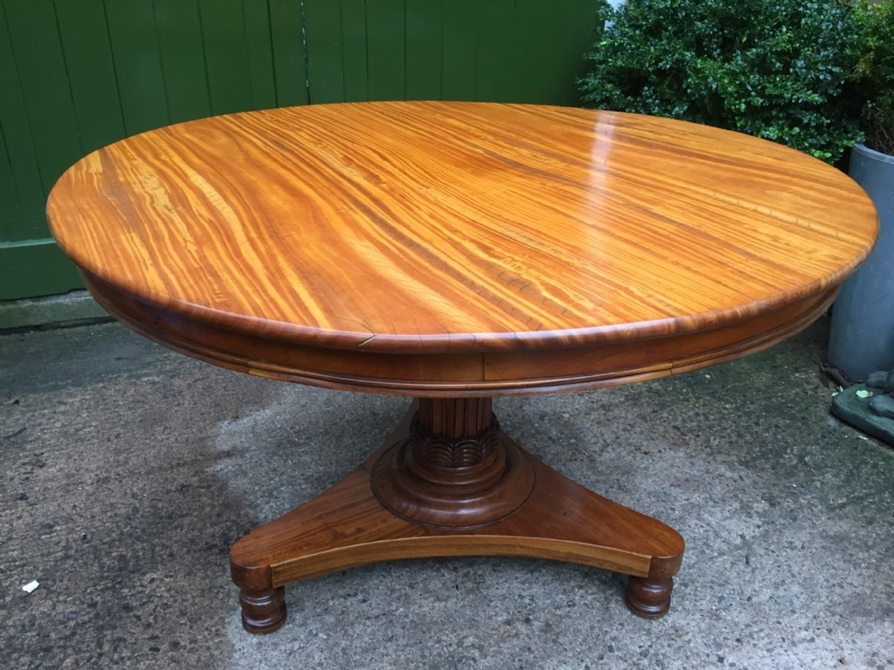 C19th Anglo-Indian or Colonial-made, solid satinwood centre-table.