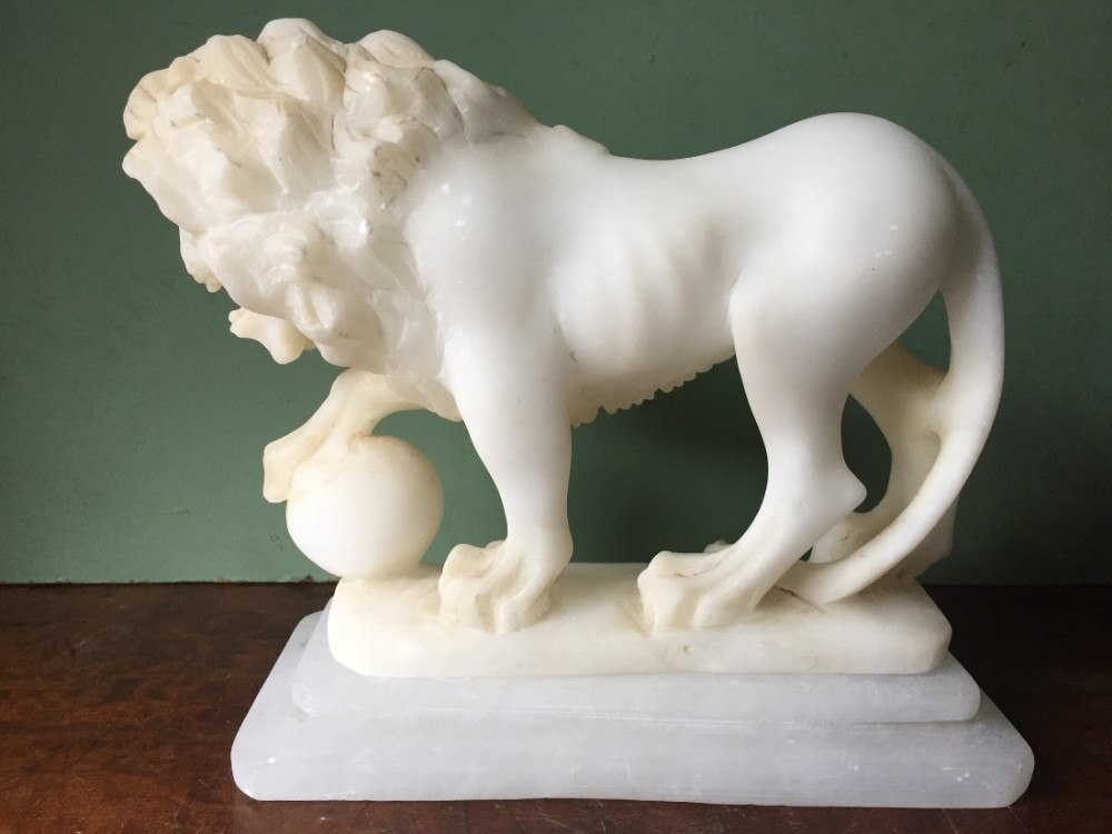 Pair Of Late C19th Italian Carved Alabaster grand Tour Souvenir 