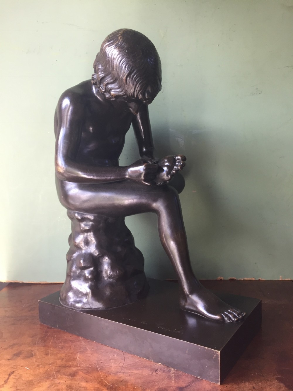 C19th French bronze 'Grand Tour' souvenir sculpture, after the antique, of 