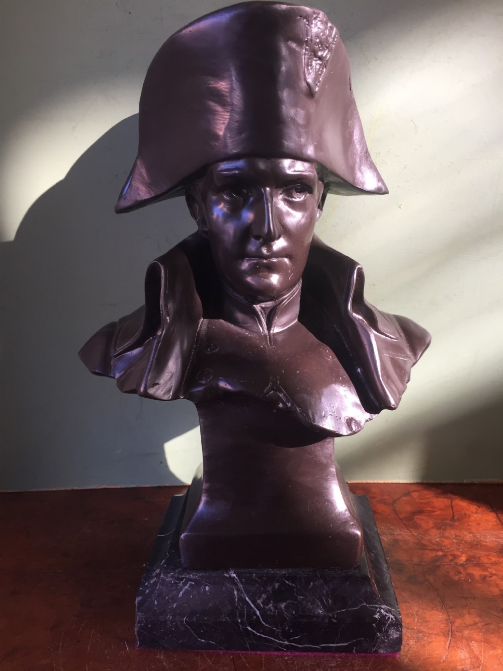 Late C19th French signed bronze bust study of the Emperor Napoleon Bonaparte.