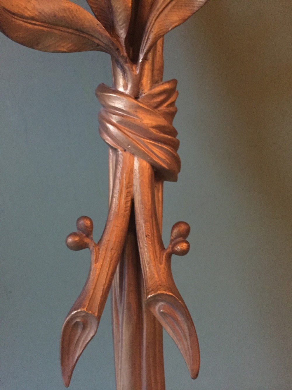 Set of 4 late C19th French ormolu twin-branch wall-lights of unusual design. View VIII