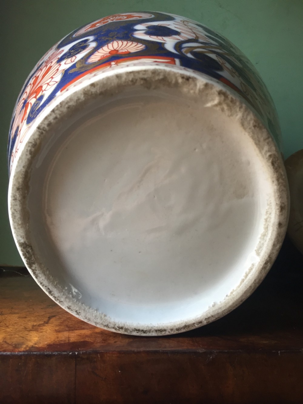 C18th Japanese Imari pattern porcelain  vase and cover . View XVII
