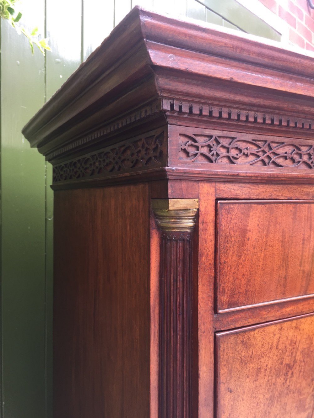 C18th George III Chippendale period mahogany chest-on-chest or tall-boy of excellent quality. View XXI