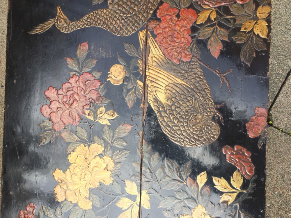 Early C20th Japanese carved lacquer Taisho period low reception or coffee  table. View VII