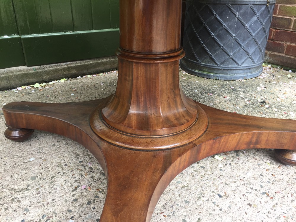 Early C19th George IV period faded mahogany rectangular breakfast or centre table of unusual proportions and design. View VIII