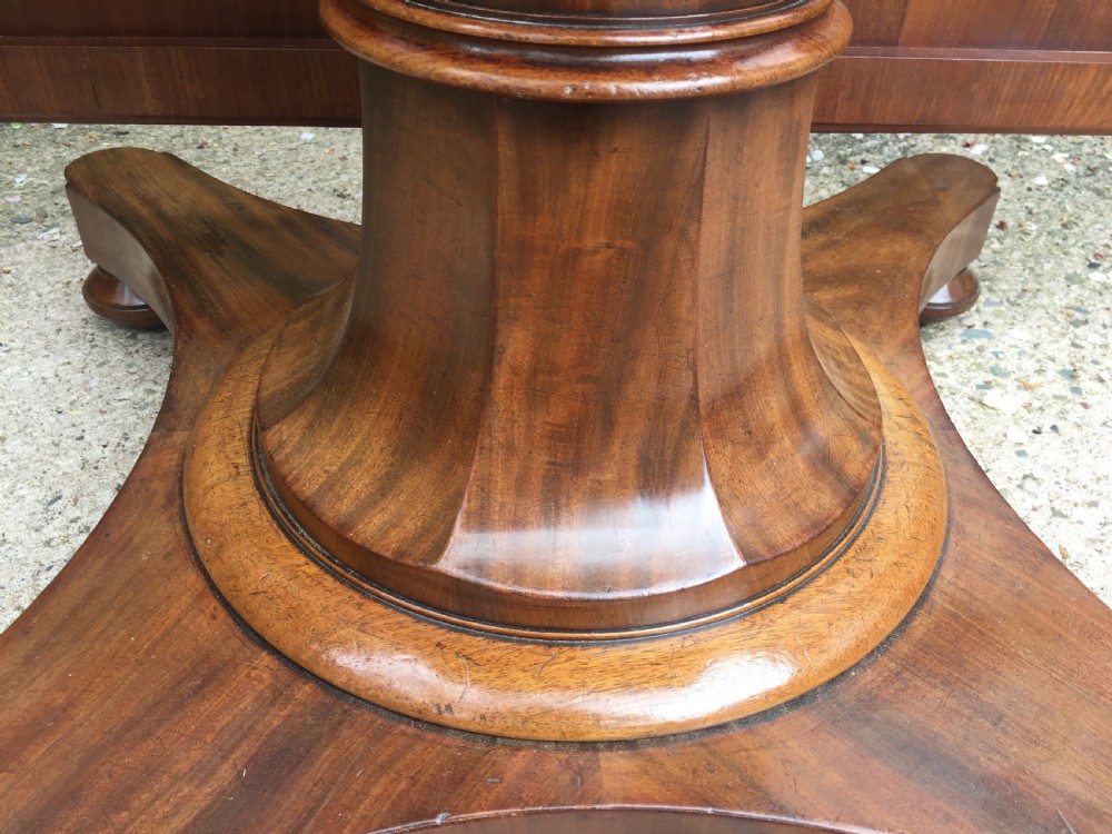 Early C19th George IV period faded mahogany rectangular breakfast or centre table of unusual proportions and design. View XIX