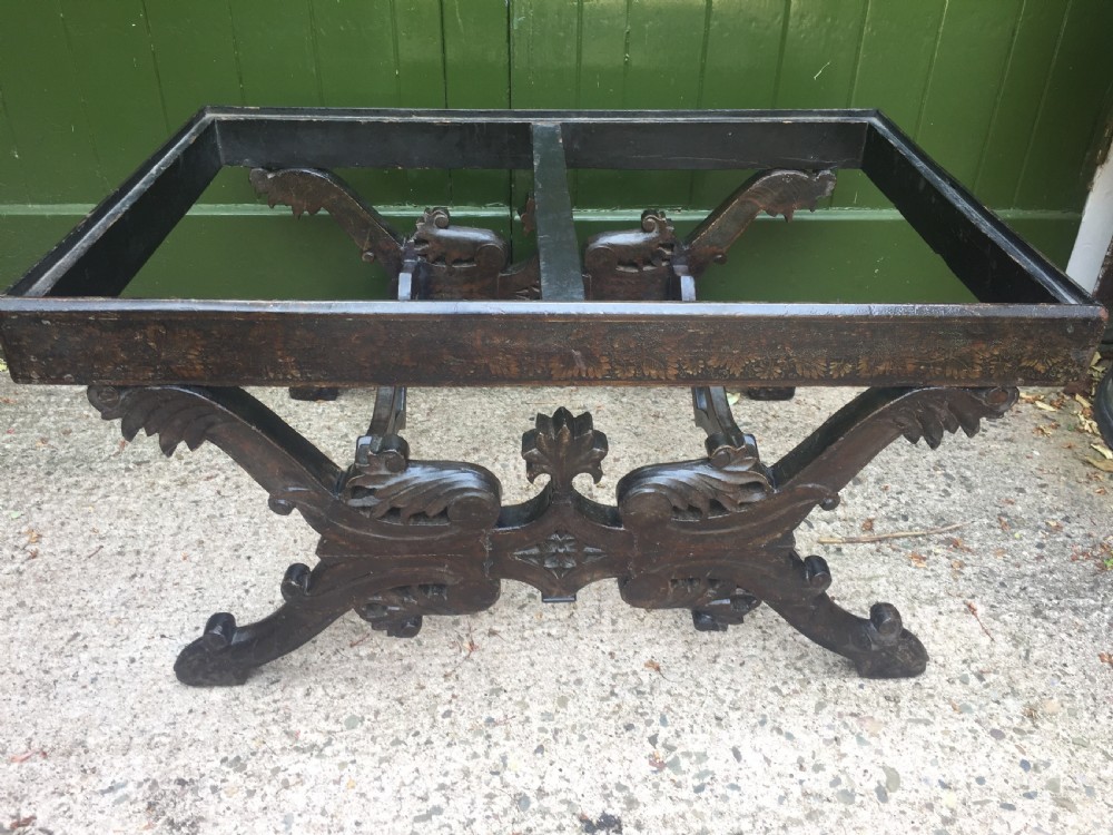 Rare and decorative mid C19th Indian painted and lacquered trunk on carved stand from Bareilly. View XVIII