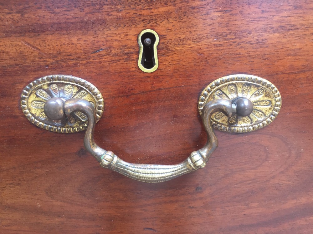Rare George III Chippendale period and design padouk and mahogany linen-press or wardrobe with open fret-work 