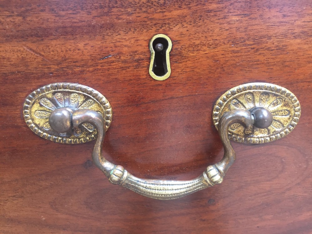 Rare George III Chippendale period and design padouk and mahogany linen-press or wardrobe with open fret-work 