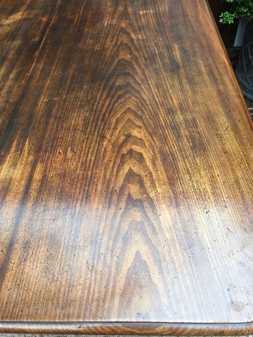 Early C19th Regency period mahogany extending dining table with 3 original additional leaves . View XXIV