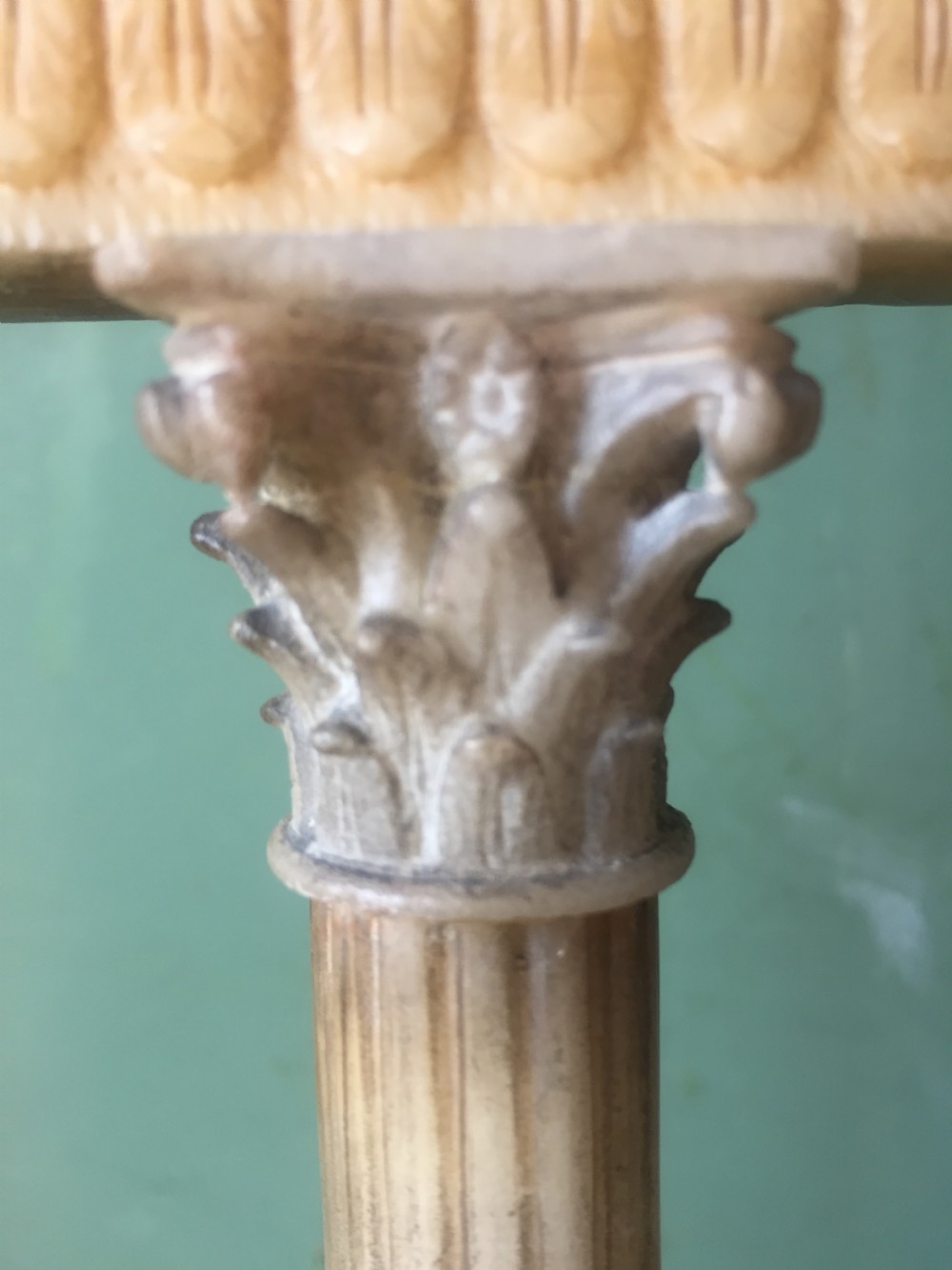 Finely carved Italian late C19th alabaster 'Grand Tour' souvenir model of the Temple of Castor & Pollux . View XIV