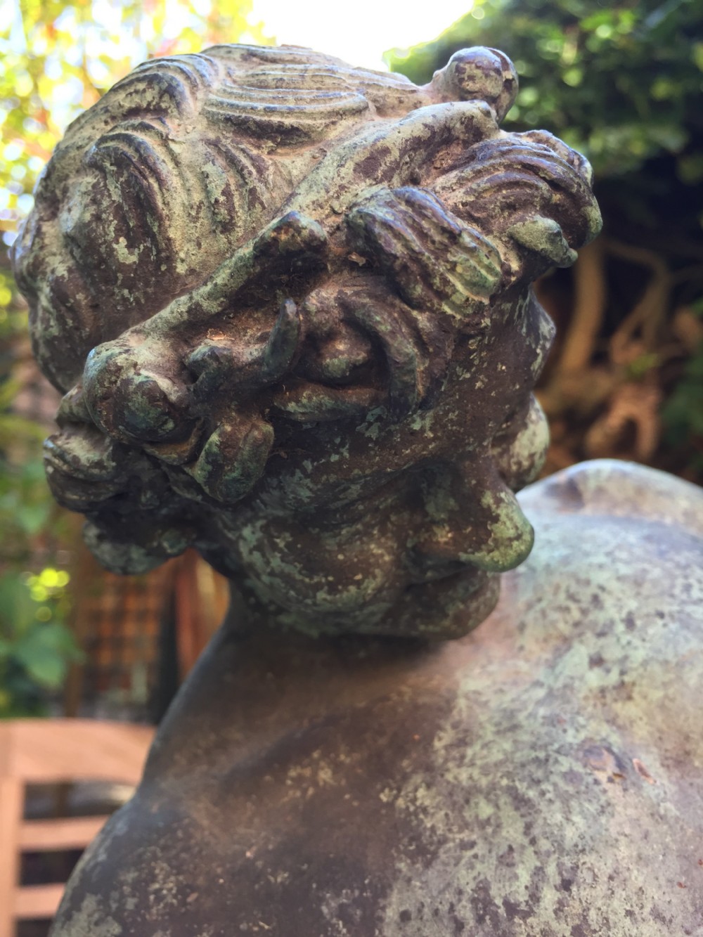 Large late C19th Italian 'Grand Tour' souvenir bronze figure , after the antique, of The Drunken Faun of Pompeii . View VI