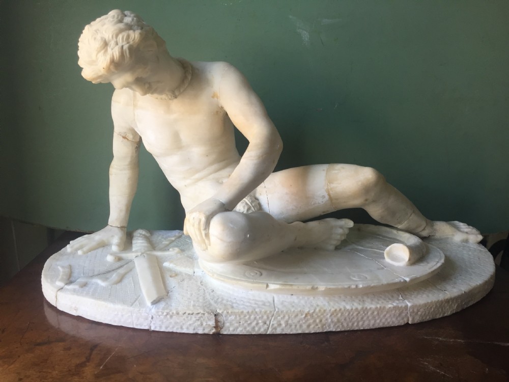 Late C19th Italian carved alabaster 
