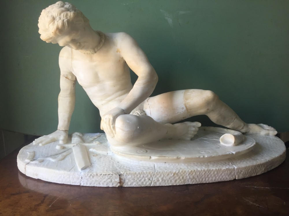 Late C19th Italian carved alabaster 