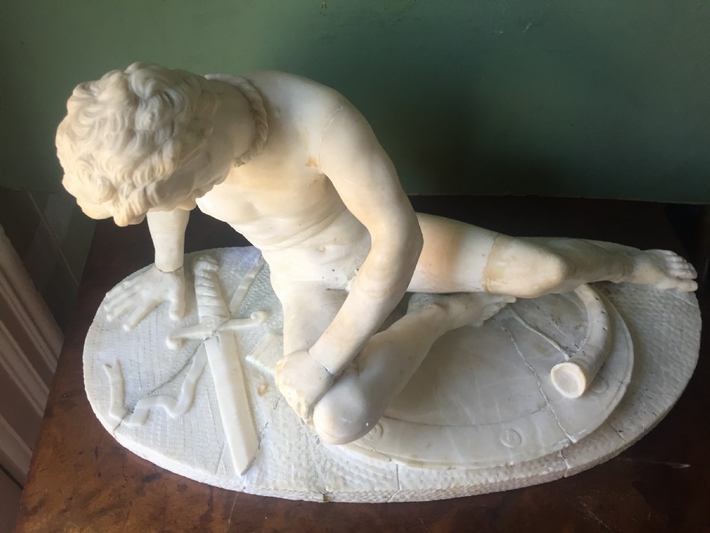 Late C19th Italian carved alabaster 
