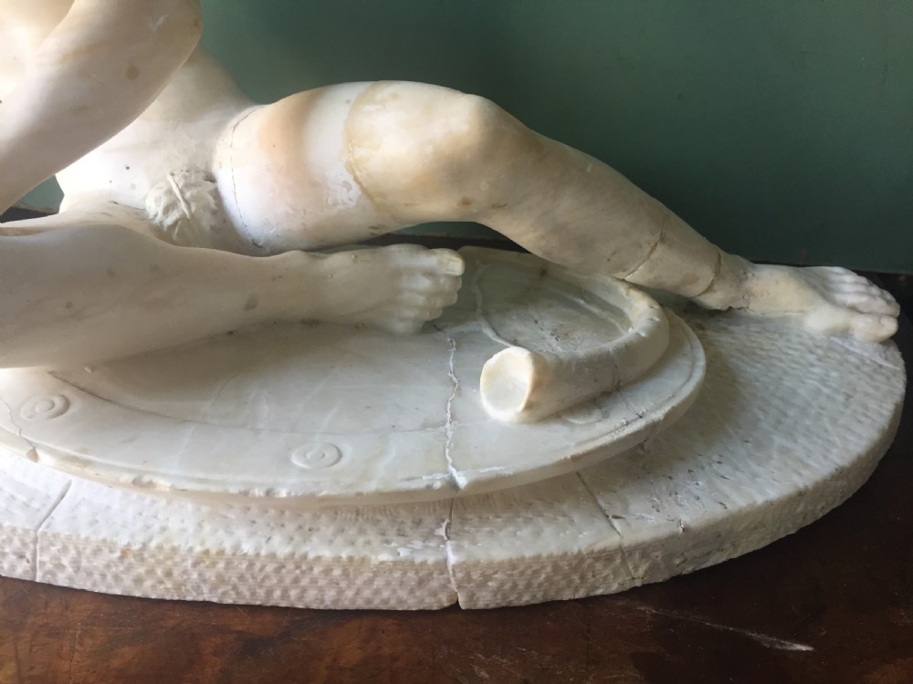 Late C19th Italian carved alabaster 