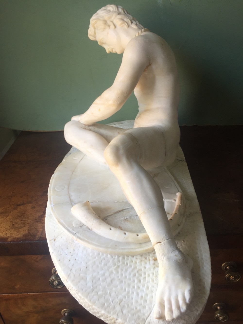 Late C19th Italian carved alabaster 