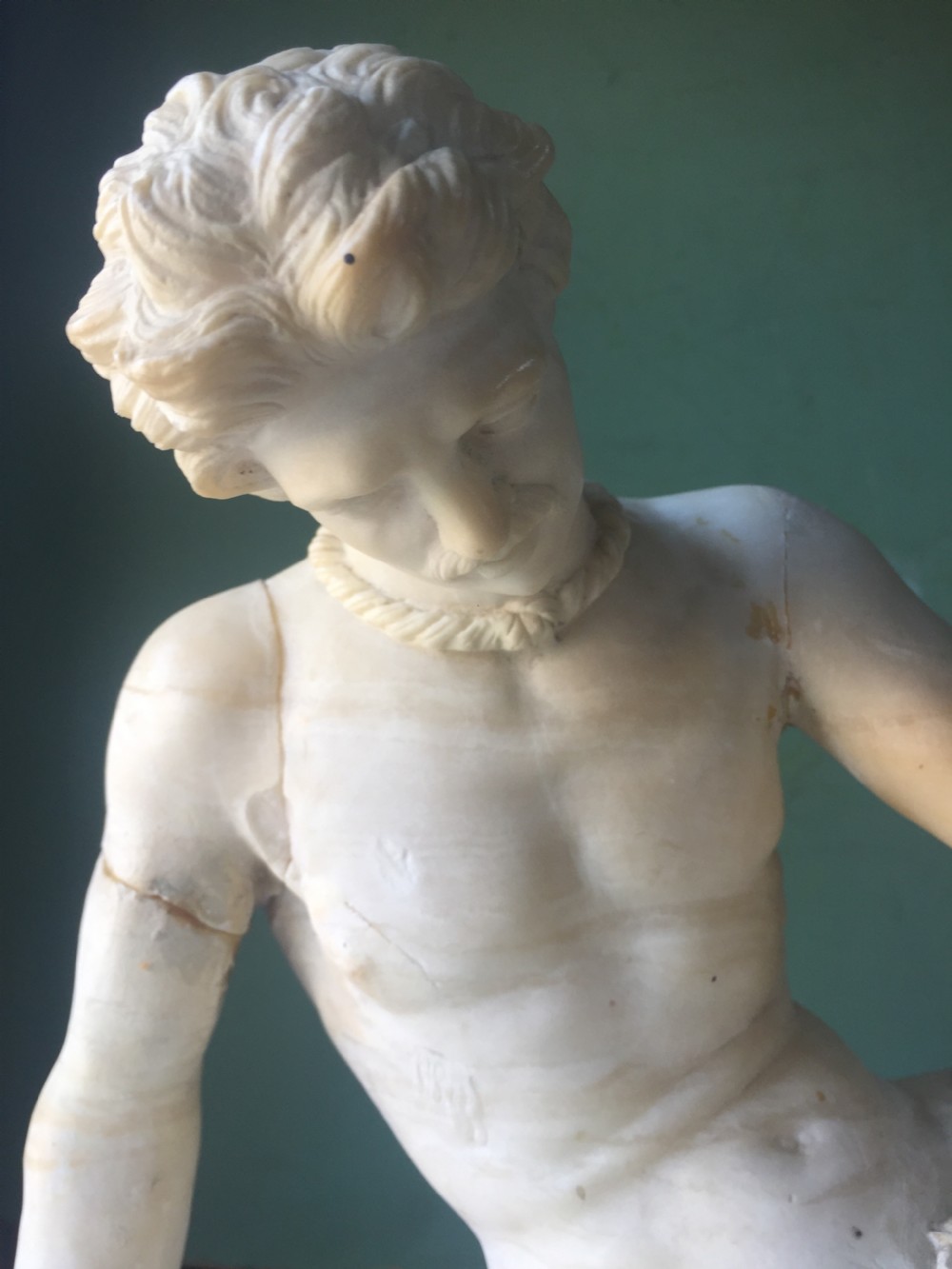 Late C19th Italian carved alabaster 