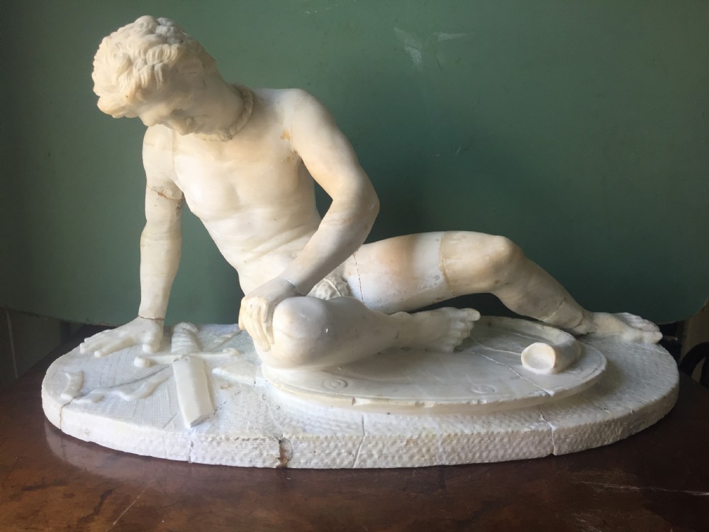 Late C19th Italian carved alabaster 