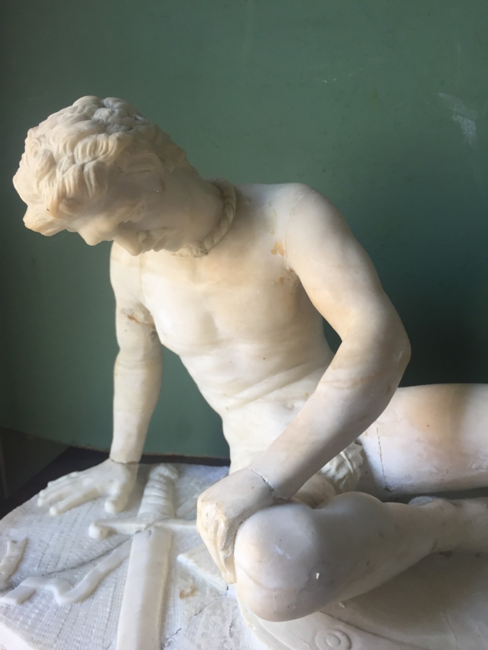 Late C19th Italian carved alabaster 