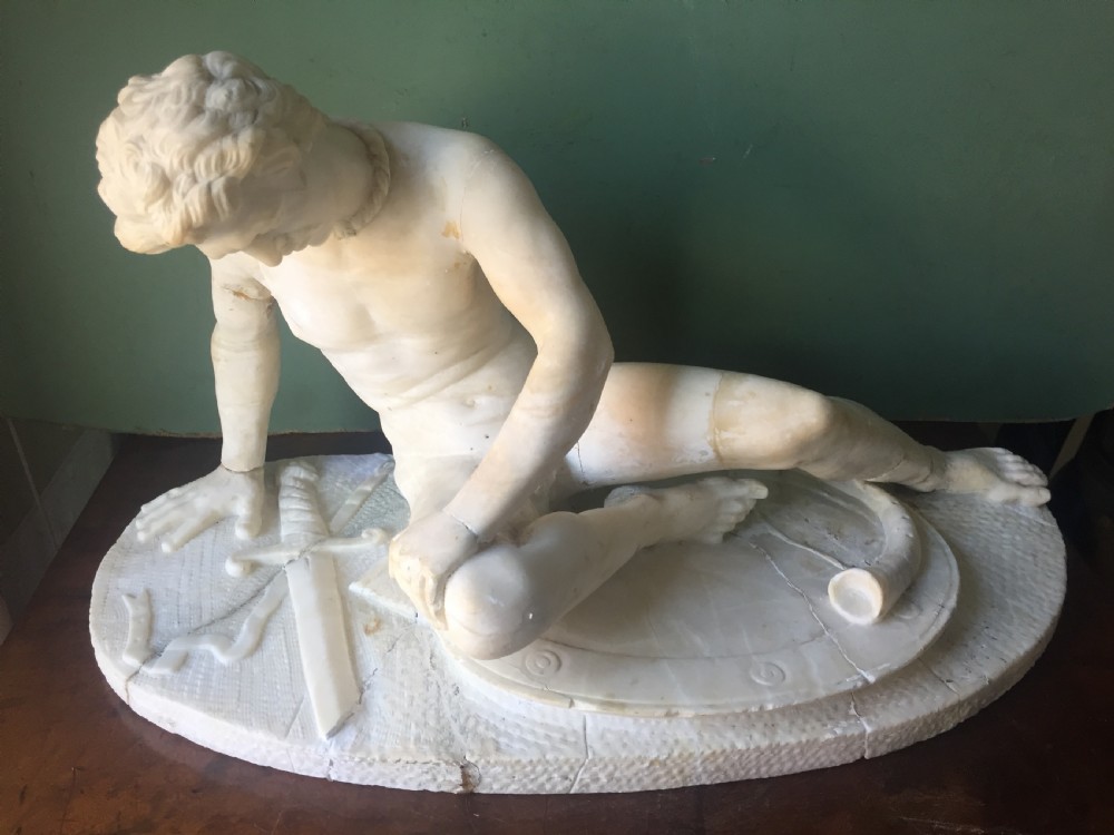 Late C19th Italian carved alabaster 