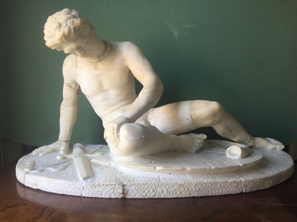 Late C19th Italian carved alabaster 