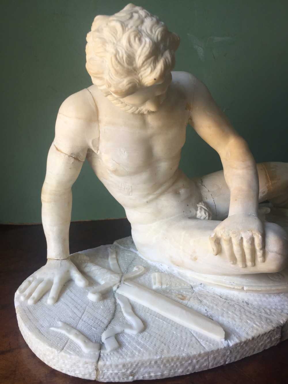 Late C19th Italian carved alabaster 