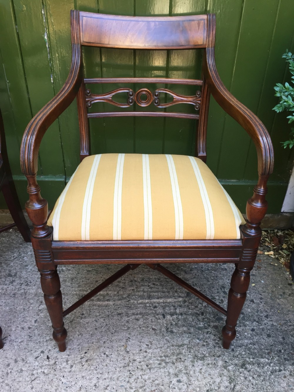 Fine set of 10 early C19th Scottish Regency period mahogany dining chairs. View IX