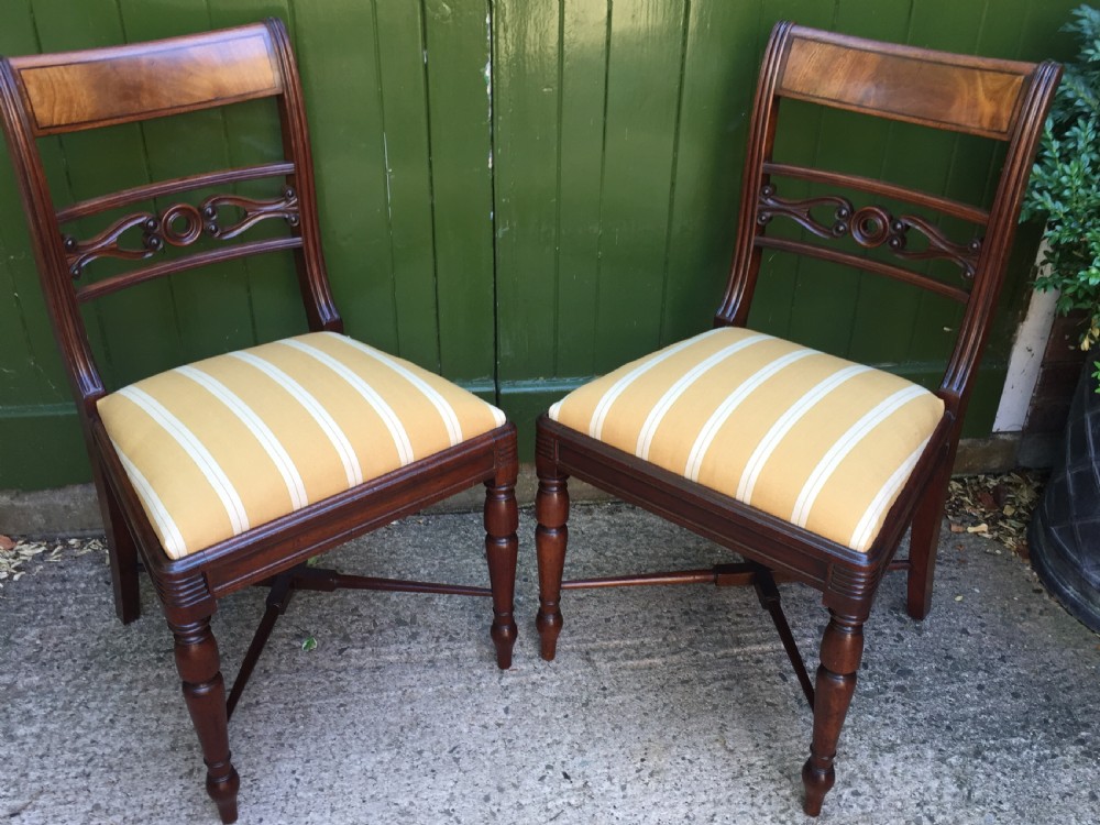 Fine set of 10 early C19th Scottish Regency period mahogany dining chairs. View XXVI