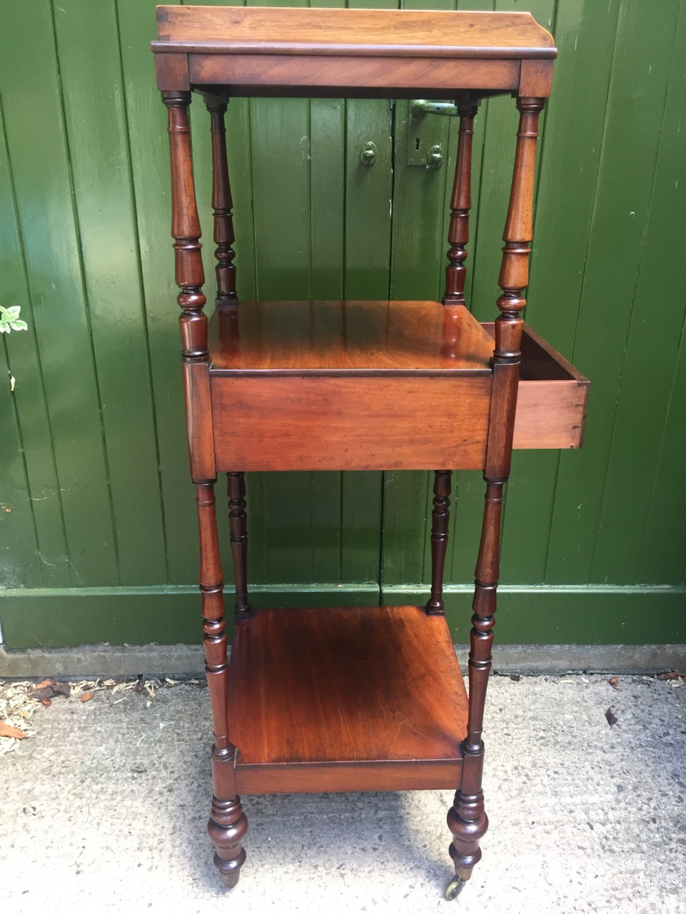 Early C19th George IV period mahogany etagere. View IV