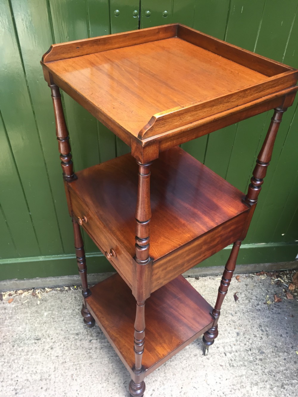 Early C19th George IV period mahogany etagere. View X