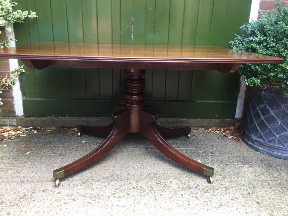 Early C19th Regency period mahogany rectangular breakfast or dining table. View III