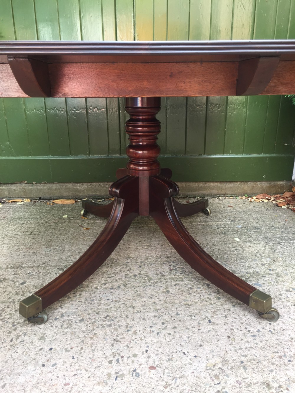 Early C19th Regency period mahogany rectangular breakfast or dining table. View VII