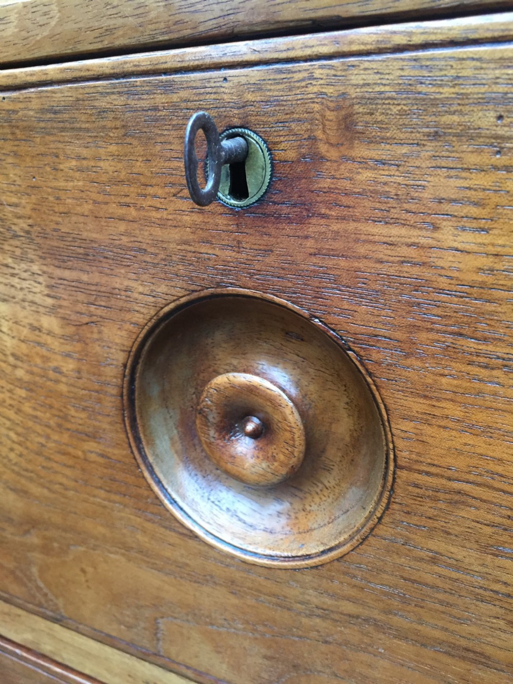 C19th Naval Officer's  brass-bound teak 2-part campaign chest of drawers . View IX