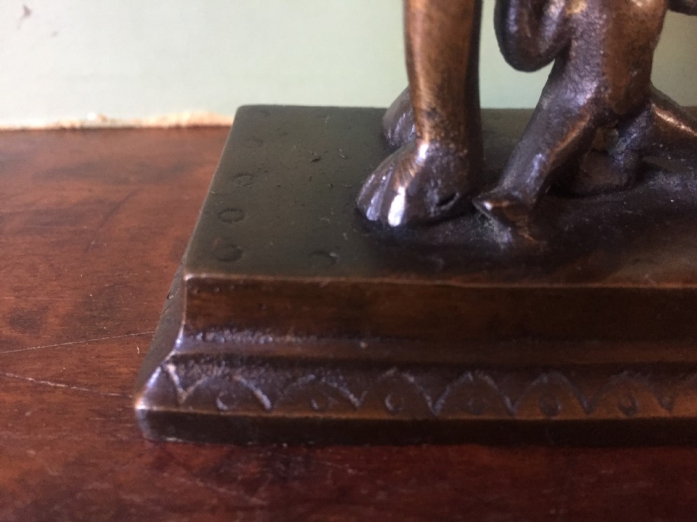 Late C19th Italian bronze 'Grand Tour' souvenir sculpture of the Capitoline Wolf. View XIV