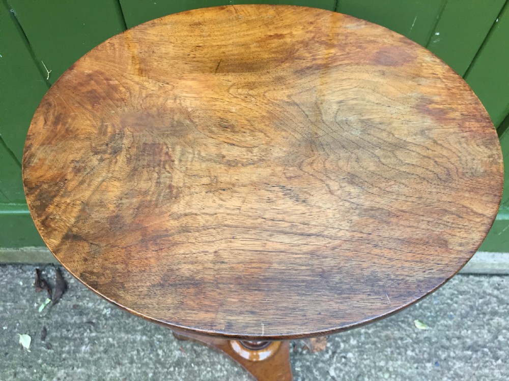 Mid C19th walnut oval- topped wine table  or candlestand, by Charles Hindley & Sons London. View XVI