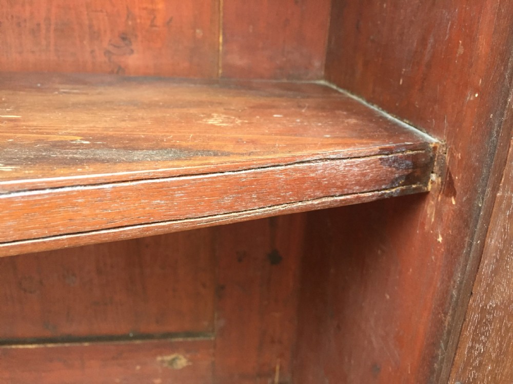 Elegant late C18th George III period mahogany bow-fronted 2-door side cabinet of restrained design and rare narrow proportions. View XV