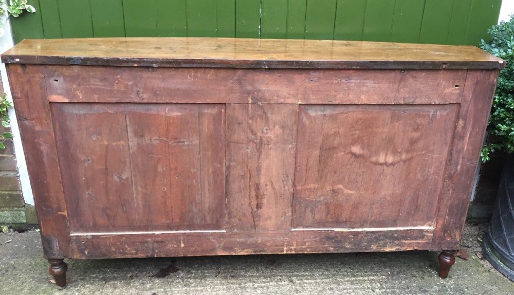 Elegant late C18th George III period mahogany bow-fronted 2-door side cabinet of restrained design and rare narrow proportions. View XXVI