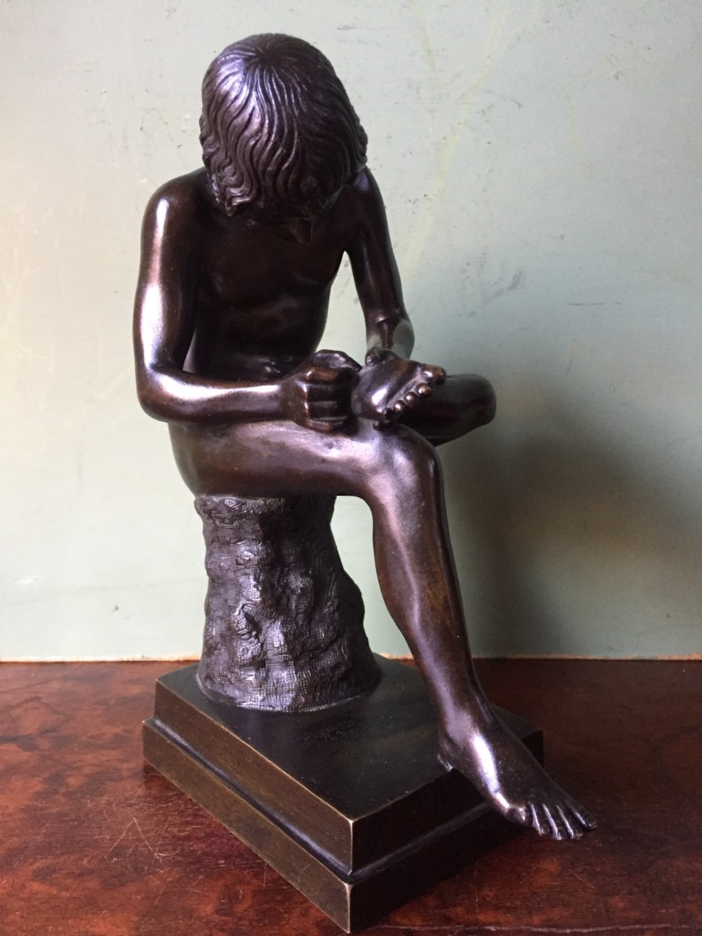 Late C19th Italian bronze 'Grand Tour' souvenir sculpture, after the antique, 