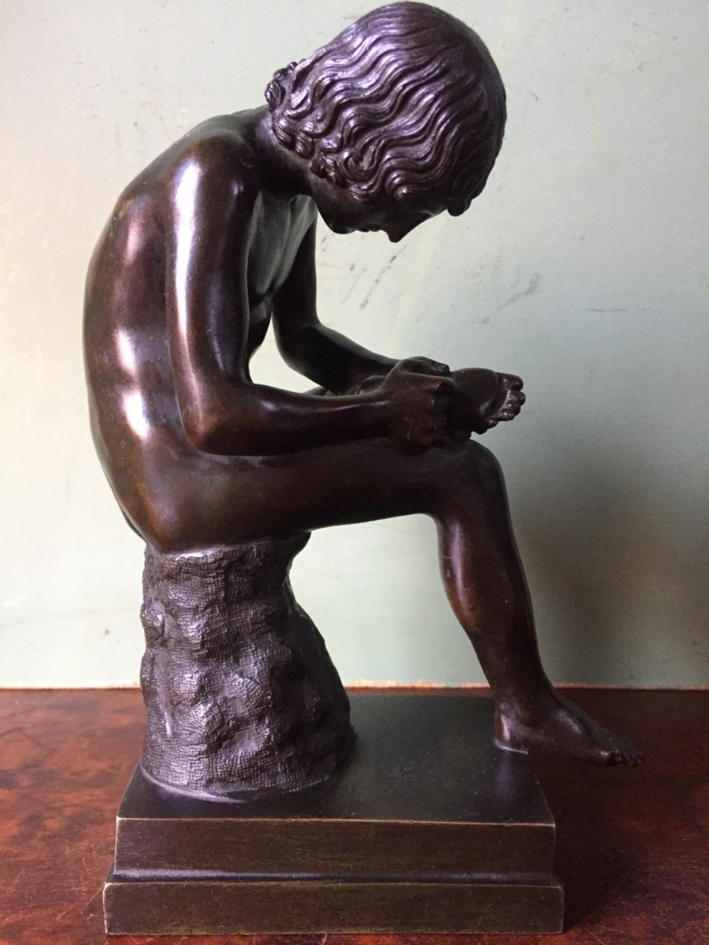 Late C19th Italian bronze 'Grand Tour' souvenir sculpture, after the antique, 