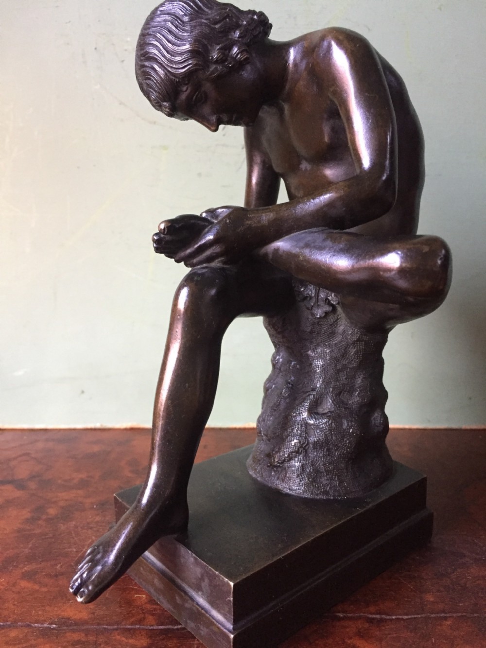Late C19th Italian bronze 'Grand Tour' souvenir sculpture, after the antique, 