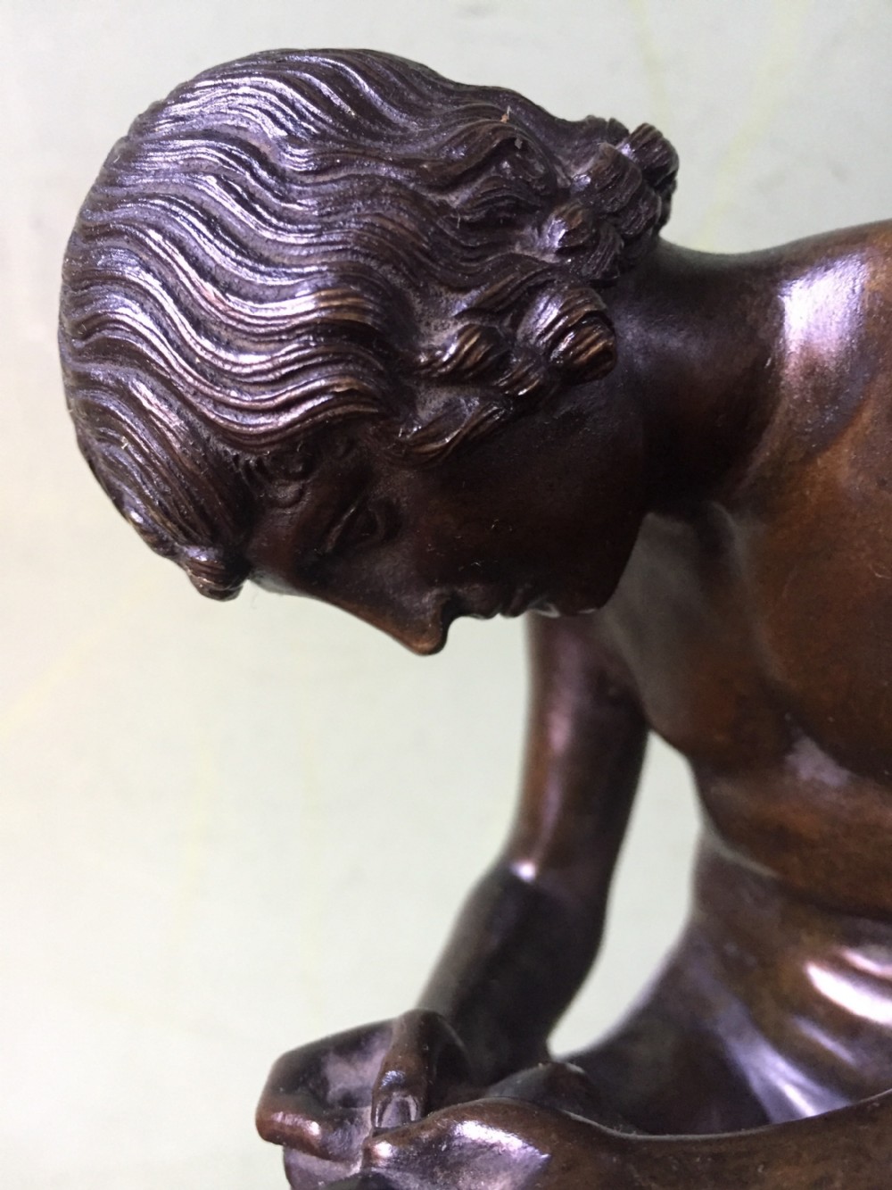 Late C19th Italian bronze 'Grand Tour' souvenir sculpture, after the antique, 