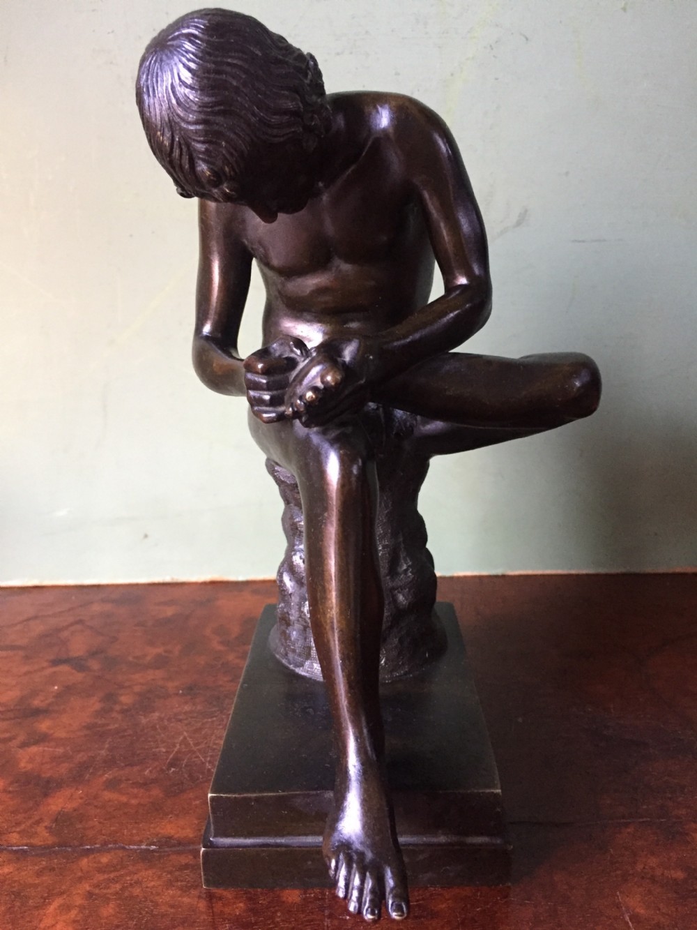 Late C19th Italian bronze 'Grand Tour' souvenir sculpture, after the antique, 